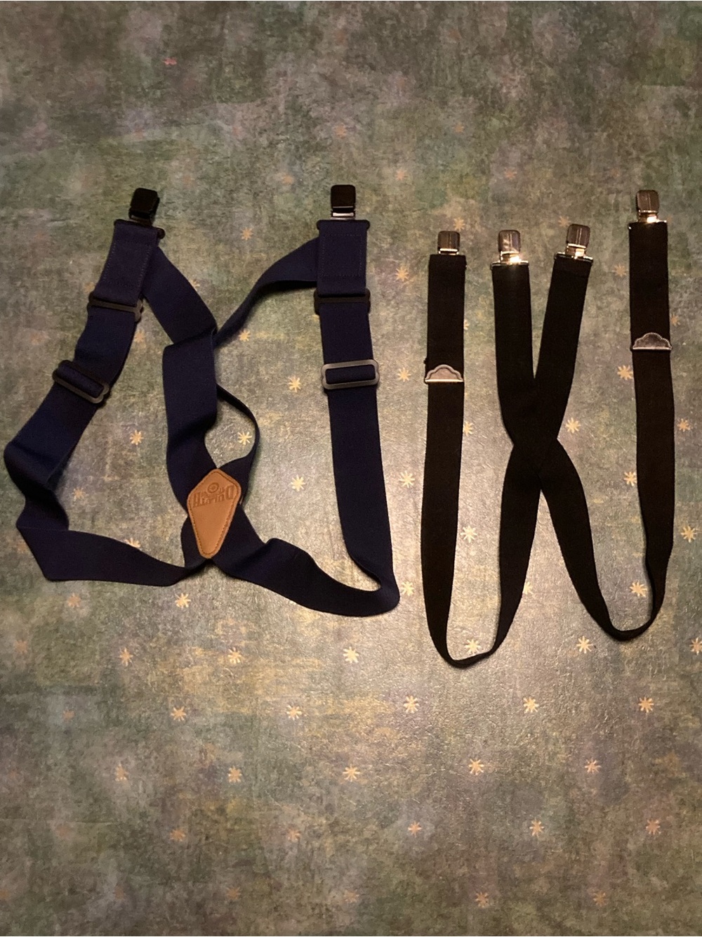 Lot/Bundle 4 pairs workwear suspenders, Duluth Schmidt Patriotic Striped Black - Picture 6 of 8